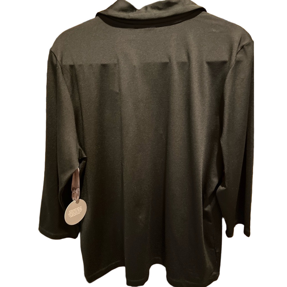 Chico's Black Jacket with Blue and Silver Accents - Picture 6 of 6